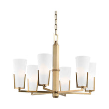 Load image into Gallery viewer, Upton Chandelier in Aged Brass.