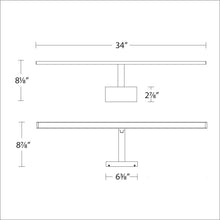 Load image into Gallery viewer, Uptown LED Swing Arm Light - line drawing.