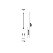 Load image into Gallery viewer, Uto Outdoor Pendant Light - line drawing.
