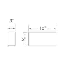 Load image into Gallery viewer, Vermeil LED Wall Light - line drawing.