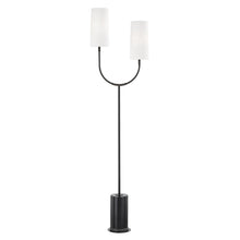 Load image into Gallery viewer, Vesper Shaded Floor Lamp in Old Bronze.