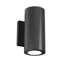 Load image into Gallery viewer, Vessel Outdoor LED Up and Down Wall Light in 2-Light/Black.