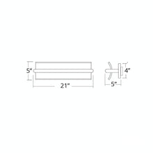 Load image into Gallery viewer, Vetri LED Bathroom Vanity Light - line drawing.