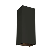 Load image into Gallery viewer, Vex Large Outdoor LED Wall Light in Black.