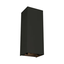 Load image into Gallery viewer, Vex Large Outdoor LED Wall Light in 12-Inch/Black.