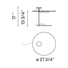 Load image into Gallery viewer, Flat LED Floor Lamp - line drawing.