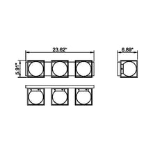 Load image into Gallery viewer, 18 Vanity Wall Light - line drawing.