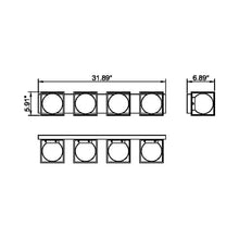 Load image into Gallery viewer, 18 Vanity Wall Light - line drawing.