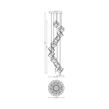 Load image into Gallery viewer, C1088 LED Multi Light Pendant Light - line drawing.