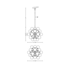 Load image into Gallery viewer, C7070 LED Chandelier - line drawing.