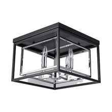 Load image into Gallery viewer, FM1077 Flush Mount Ceiling Light in Chrome/Black.