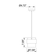 Load image into Gallery viewer, P1404 Pendant Light - line drawing.