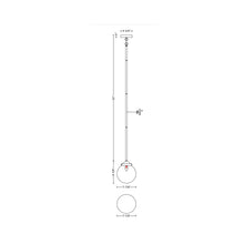Load image into Gallery viewer, P7070 LED Pendant Light - line drawing.