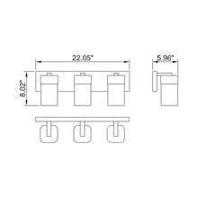 Load image into Gallery viewer, VL135 Vanity Wall Light - line drawing.