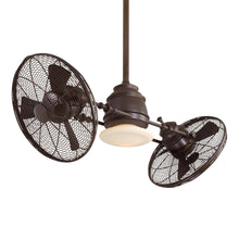 Load image into Gallery viewer, Vintage Gyro LED Ceiling Fan in Oil Rubbed Bronze.