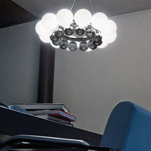 Load image into Gallery viewer, 24Pearls Chandelier in living room.