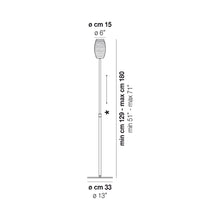 Load image into Gallery viewer, Damasco Floor Lamp - line drawing.
