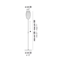 Load image into Gallery viewer, Damasco Floor Lamp - line drawing.
