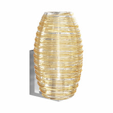 Load image into Gallery viewer, Damasco Wall Light in Crystal Amber (8-Inch).