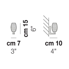 Load image into Gallery viewer, Damasco Wall Light - line drawing.