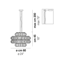 Load image into Gallery viewer, Ecos Chandelier - line drawing.