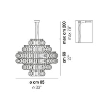 Load image into Gallery viewer, Ecos Chandelier - line drawing.