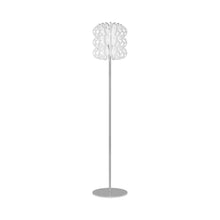 Load image into Gallery viewer, Ecos Floor Lamp in Glossy Chrome/White Striped.
