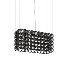Load image into Gallery viewer, Giogali Rectangular Pendant Light in Black/Glossy Chrome (Small).