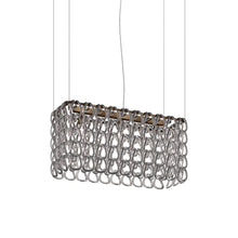 Load image into Gallery viewer, Giogali Rectangular Pendant Light in Crystal Silver/Matt Bronze (Small).