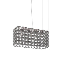 Load image into Gallery viewer, Giogali Rectangular Pendant Light in Crystal Smoky/Glossy Chrome (Small).