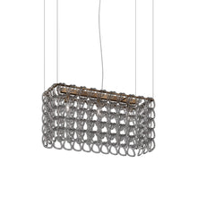 Load image into Gallery viewer, Giogali Rectangular Pendant Light in Crystal Smoky/Matt Bronze (Small).