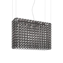Load image into Gallery viewer, Giogali Rectangular Pendant Light in Crystal Black Nickel/Glossy Chrome (Large).