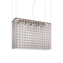 Load image into Gallery viewer, Giogali Rectangular Pendant Light in Crystal Silver/Matt Bronze (Large).