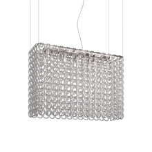 Load image into Gallery viewer, Giogali Rectangular Pendant Light in Crystal Transparent/Glossy Chrome (Large).