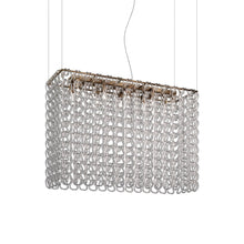 Load image into Gallery viewer, Giogali Rectangular Pendant Light in Crystal Transparent/Matt Bronze (Large).