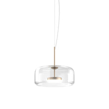 Load image into Gallery viewer, Jube 1G LED Pendant Light in Matt Gold/Crystal Transparent.