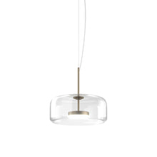 Load image into Gallery viewer, Jube 1G LED Pendant Light in Matt Steel/Crystal Transparent.