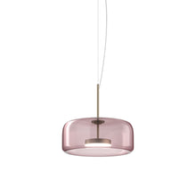 Load image into Gallery viewer, Jube 1G LED Pendant Light in Matt Steel/Light Amethyst Transparent.