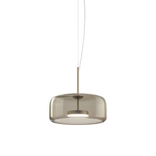 Load image into Gallery viewer, Jube 1G LED Pendant Light in Matt Steel/Smoky Transparent.