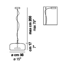 Load image into Gallery viewer, Jube 1G LED Pendant Light - line drawing.
