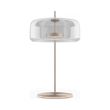 Load image into Gallery viewer, Jube G LED Table Lamp in Matt Gold/Crystal Transparent.