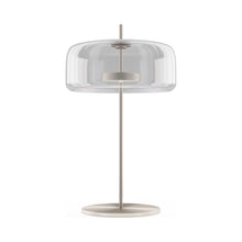 Load image into Gallery viewer, Jube G LED Table Lamp in Matt Steel/Crystal Transparent.