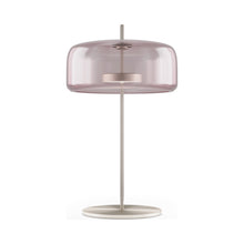 Load image into Gallery viewer, Jube G LED Table Lamp in Matt Steel/Light Amethyst Transparent.