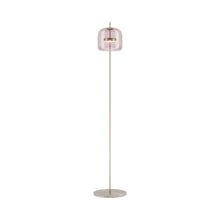 Load image into Gallery viewer, Jube LED Floor Lamp in Matt Steel/Light Amethyst Transparent.