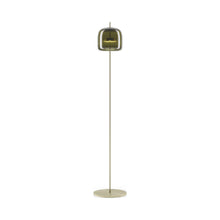 Load image into Gallery viewer, Jube LED Floor Lamp in Matt Gold/Old Green Transparent.