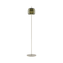 Load image into Gallery viewer, Jube LED Floor Lamp in Matt Steel/Old Green Transparent.