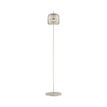 Load image into Gallery viewer, Jube LED Floor Lamp in Matt Steel/Smoky Transparent.