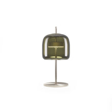 Load image into Gallery viewer, Jube LED Table Lamp in Old Green Transparent/Matt Steel (Small).