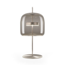 Load image into Gallery viewer, Jube LED Table Lamp in Smoky Transparent/Matt Steel (Medium).