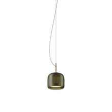 Load image into Gallery viewer, Jube S LED Pendant Light in Matt Gold/Old Green Transparent.